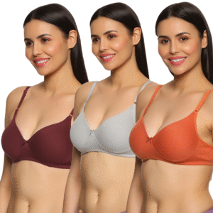 Stylish Comfort Bra Set - Vibrant Colors & Perfect Fit - Pack of 3